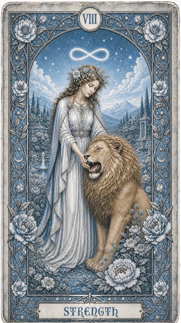 Strength tarot card